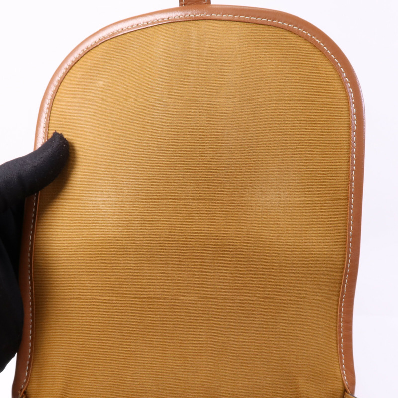 CELINE 塗層帆布Folco金扣肩背袋-14