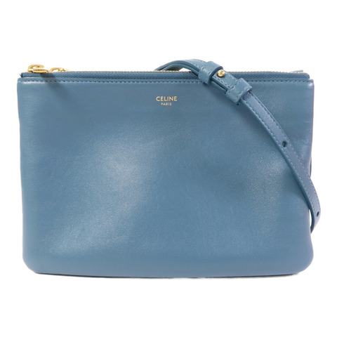 CELINE 牛皮皮革Trio Small金扣肩背袋