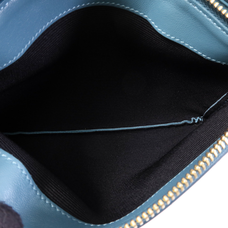 CELINE 牛皮皮革Trio Small金扣肩背袋-4