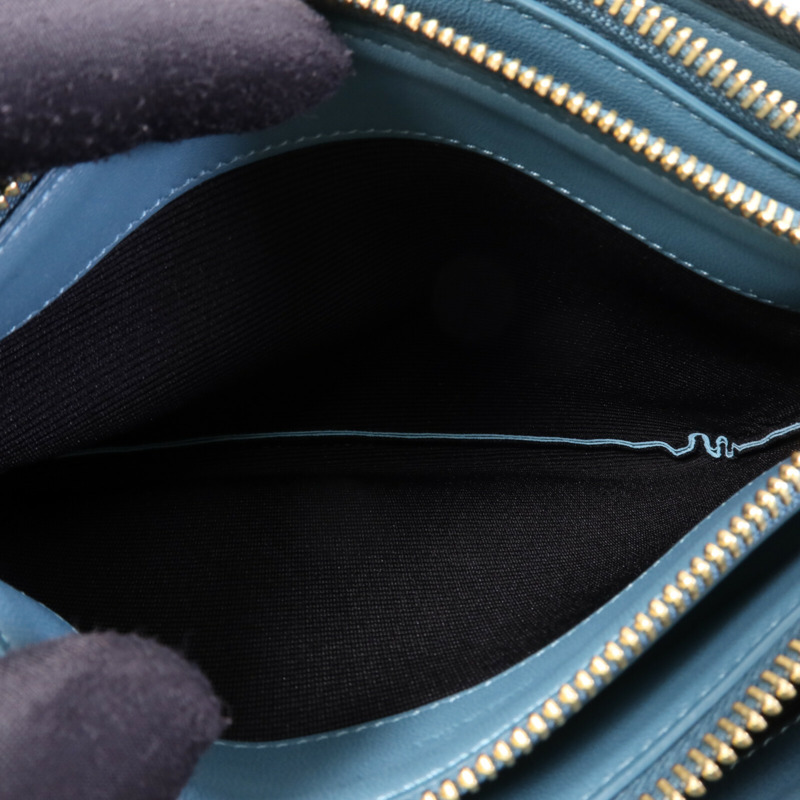 CELINE 牛皮皮革Trio Small金扣肩背袋-5