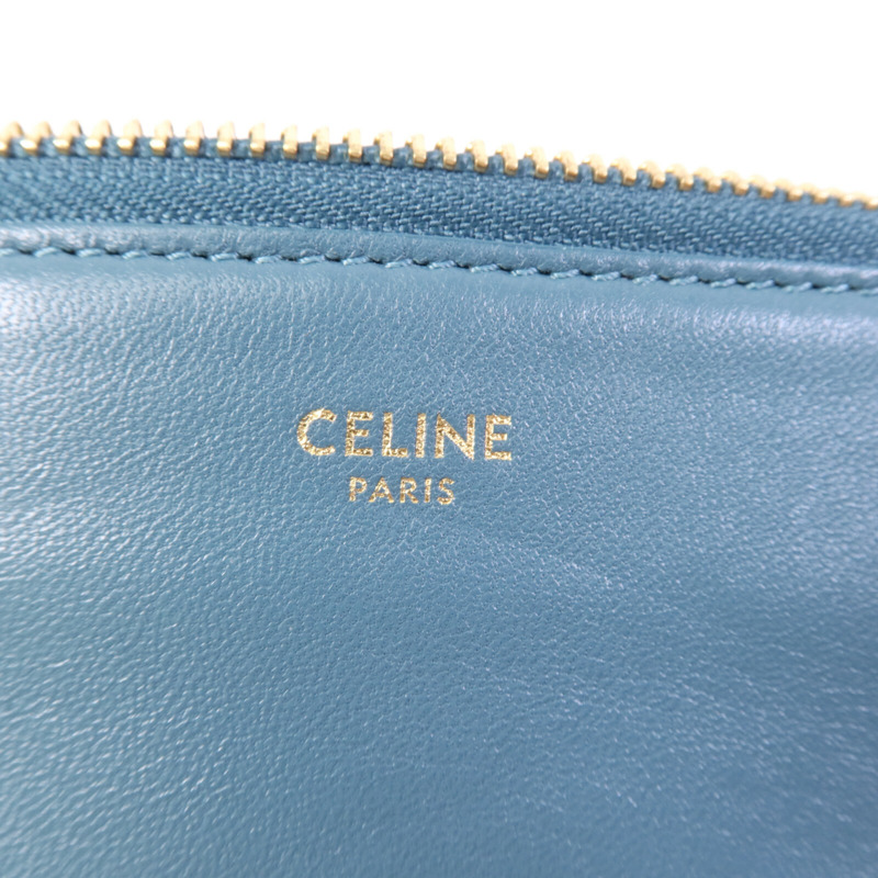 CELINE 牛皮皮革Trio Small金扣肩背袋-7