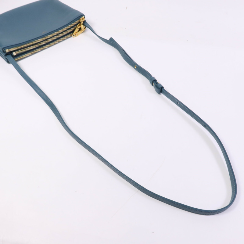 CELINE 牛皮皮革Trio Small金扣肩背袋-10