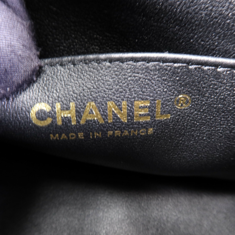 CHANEL 羊皮皮革Chocolate Bar Mini Flap金扣鏈帶肩背袋-5