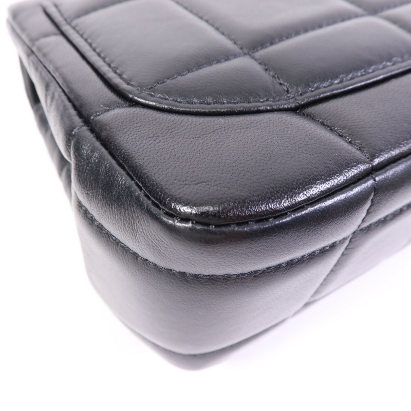 CHANEL 羊皮皮革Chocolate Bar Mini Flap金扣鏈帶肩背袋-14