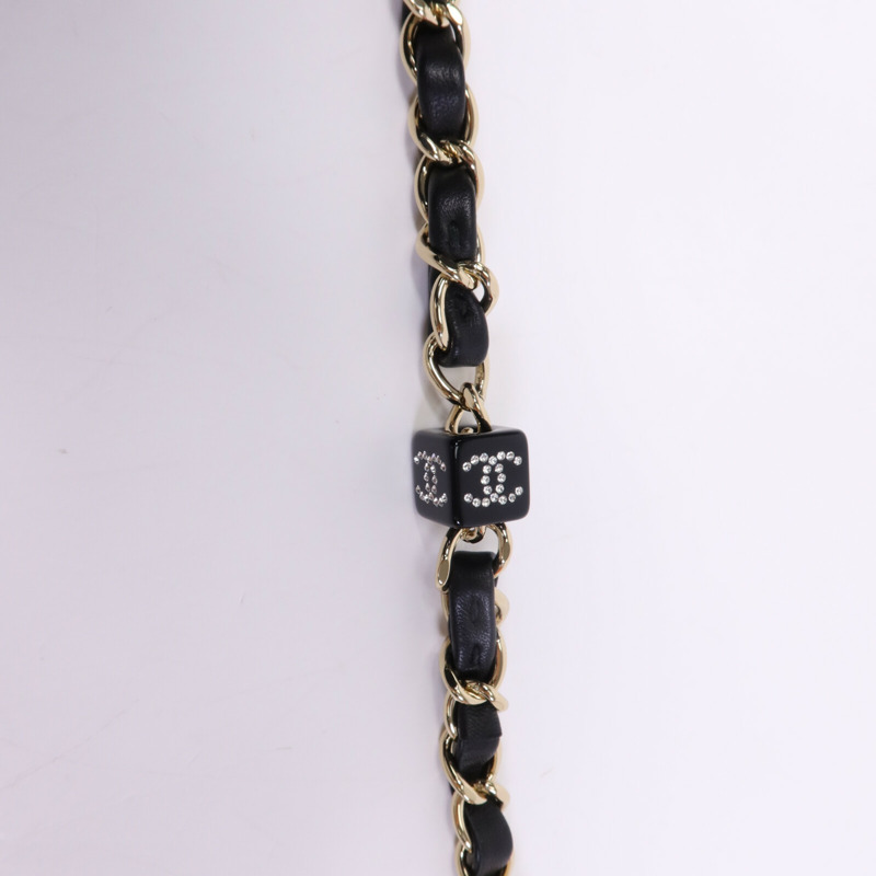 CHANEL 羊皮皮革Chocolate Bar Mini Flap金扣鏈帶肩背袋-15