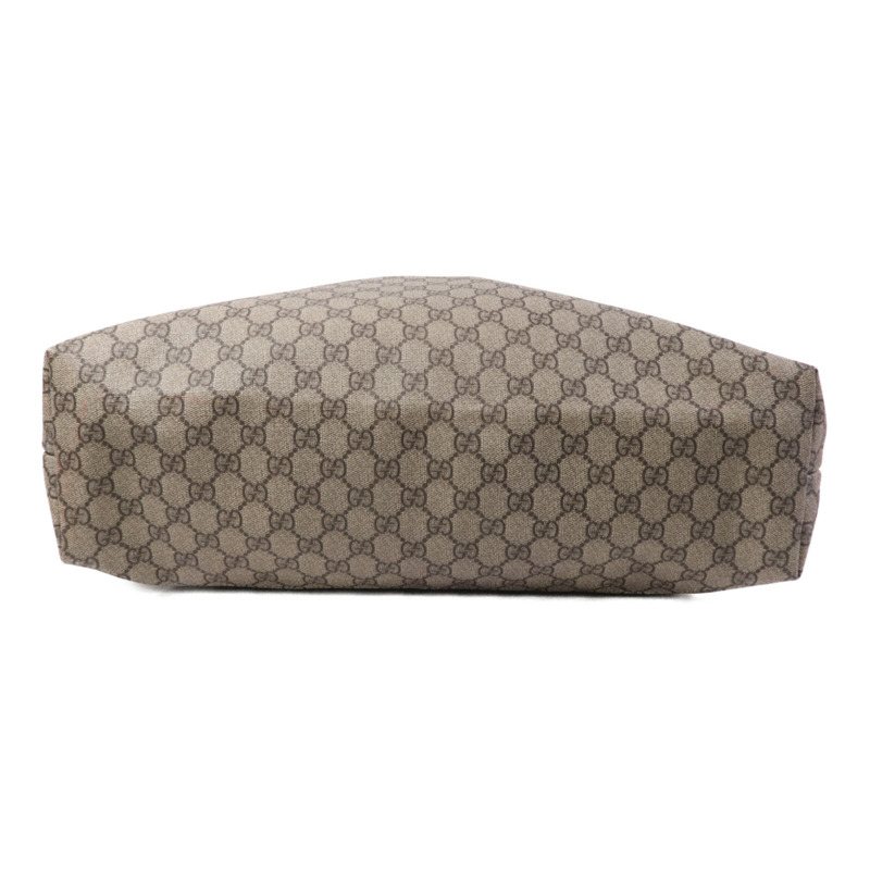 GUCCI 塗層帆布/牛皮皮革Tote Bag銀扣手挽袋-3