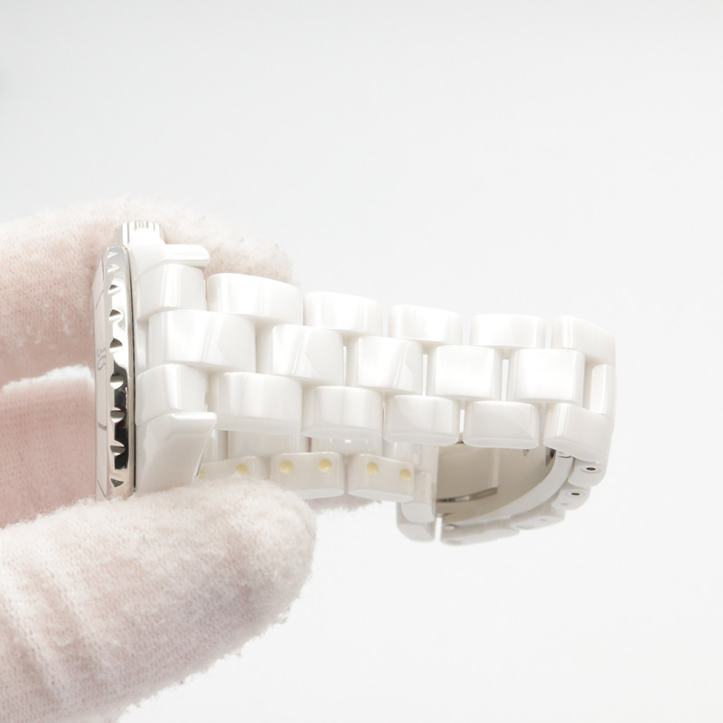 香奈兒 J12 12鑽陶瓷女錶，白色 (H1628)-7