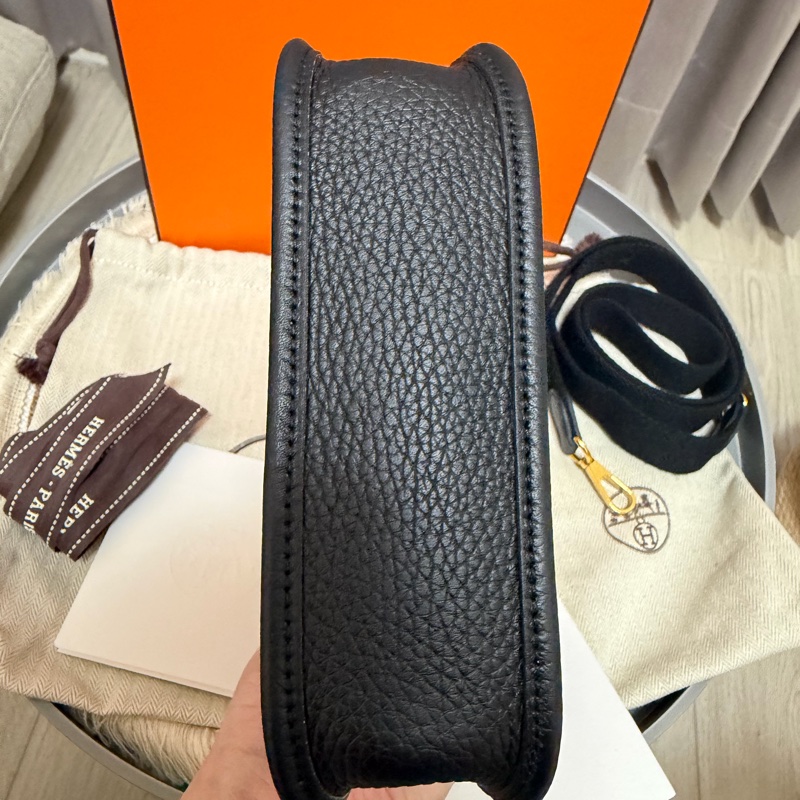 🔥9新以上|少用釋出🔥Hermes mini Evelyn 黑金（Togo牛皮）-3