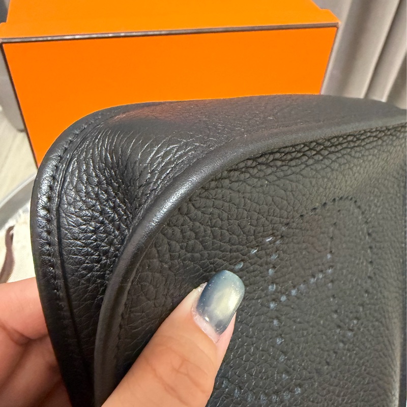 🔥9新以上|少用釋出🔥Hermes mini Evelyn 黑金（Togo牛皮）-8