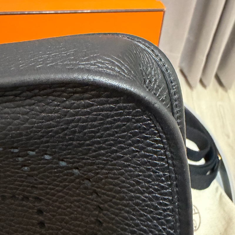 🔥9新以上|少用釋出🔥Hermes mini Evelyn 黑金（Togo牛皮）-9