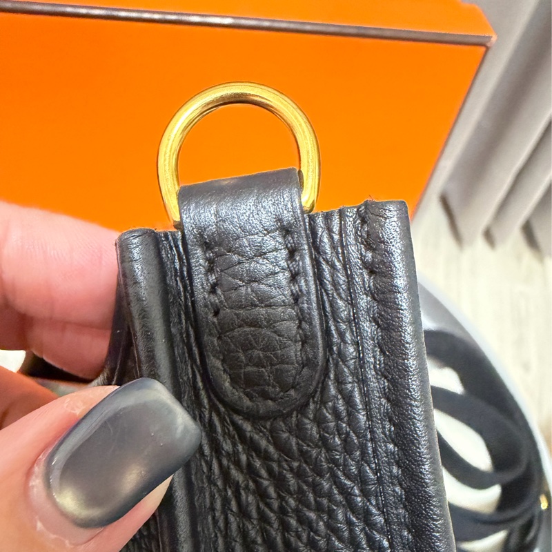 🔥9新以上|少用釋出🔥Hermes mini Evelyn 黑金（Togo牛皮）-13