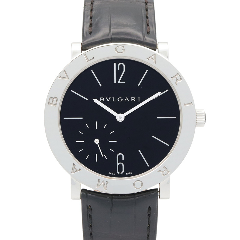寶格麗 BVLGARI Roma Finissimo 男士黑色不鏽鋼皮革腕錶 BB41SXTRO-0