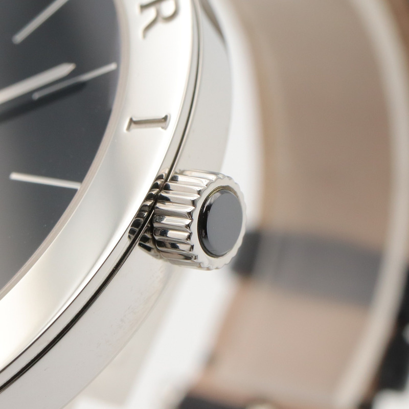 寶格麗 BVLGARI Roma Finissimo 男士黑色不鏽鋼皮革腕錶 BB41SXTRO-6