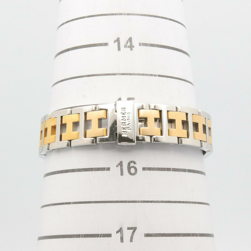 愛馬仕 Clipper 系列腕錶，鍍金不鏽鋼材質，女士款，白色，CL4.220-6