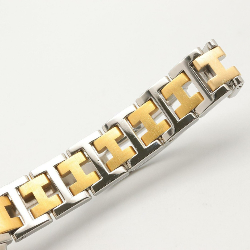 愛馬仕 Clipper 系列腕錶，鍍金不鏽鋼材質，女士款，白色，CL4.220-12