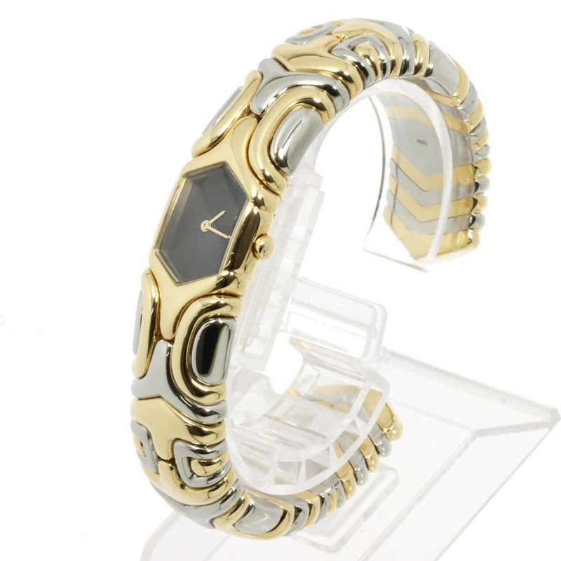 寶格麗 (Bulgari) Alveare BJ02 手鐲腕錶，女士黑色，18K黃金，石英機芯-2