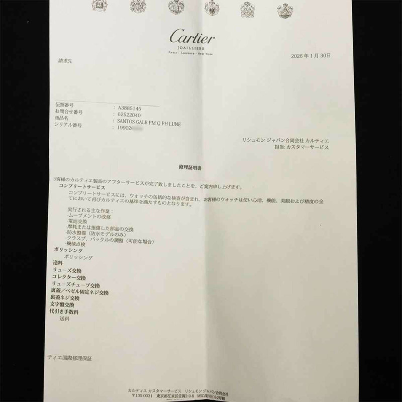 卡地亞 Santos Galbee SM 月相 W20006C5 女士腕錶，銀色，18K 黃金，實心石英錶-1
