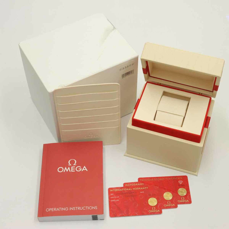 歐米茄星座系列雙色131 20 25 60 63 001女錶，12鑽棕色PG石英錶帶-1