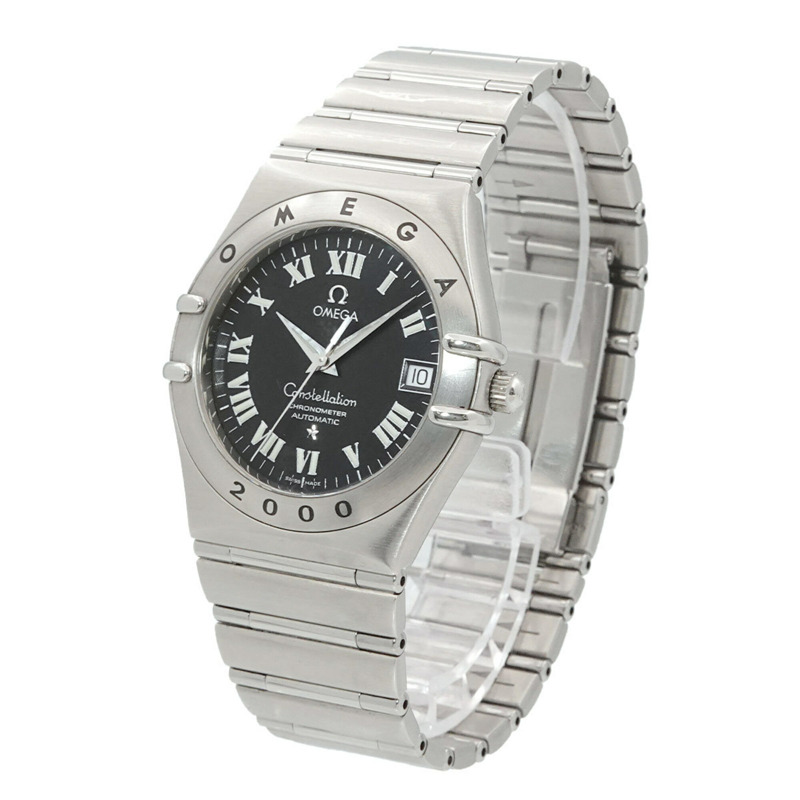 歐米茄星座系列千禧年1504 50 2000限量版男士腕錶，日期顯示，黑色錶盤，自動上鍊機芯-2