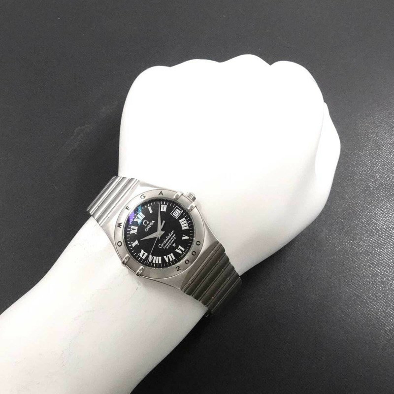 歐米茄星座系列千禧年1504 50 2000限量版男士腕錶，日期顯示，黑色錶盤，自動上鍊機芯-3