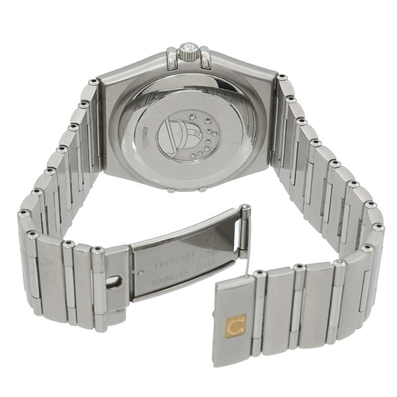 歐米茄星座系列千禧年1504 50 2000限量版男士腕錶，日期顯示，黑色錶盤，自動上鍊機芯-4