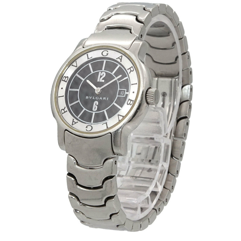 寶格麗 (Bulgari) Solo Tempo ST29S 女士腕錶，日期顯示，黑色，石英錶-2