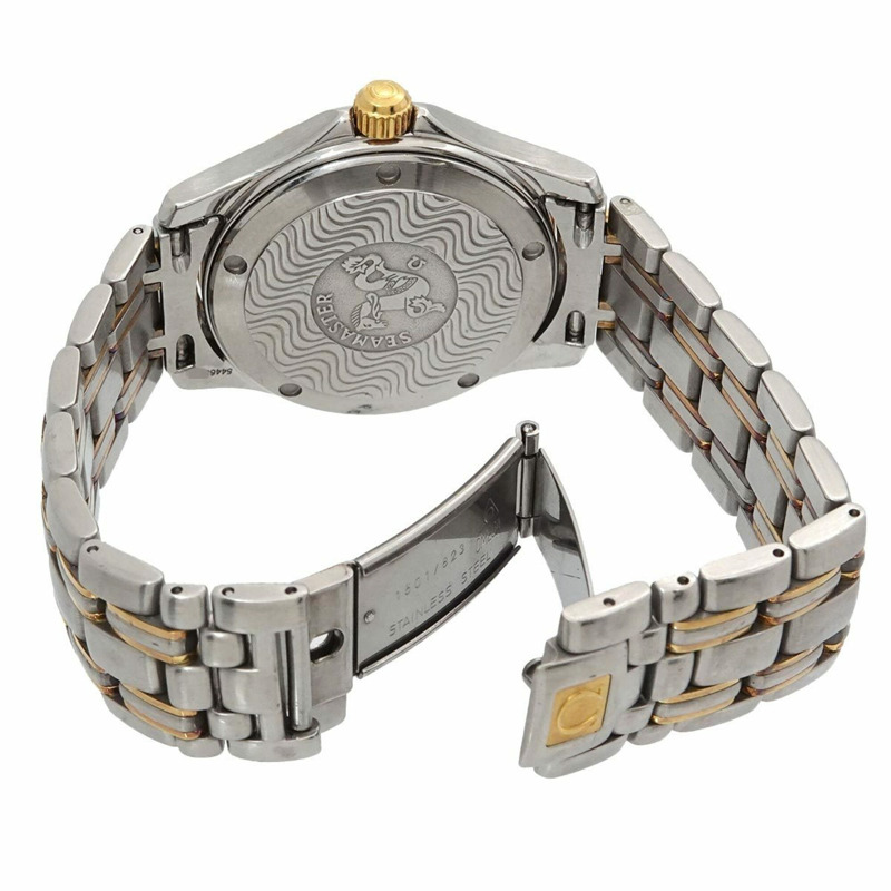 歐米茄海馬系列120 2311 10 雙色男士腕錶，日期顯示，黃金（YG），石英錶-3