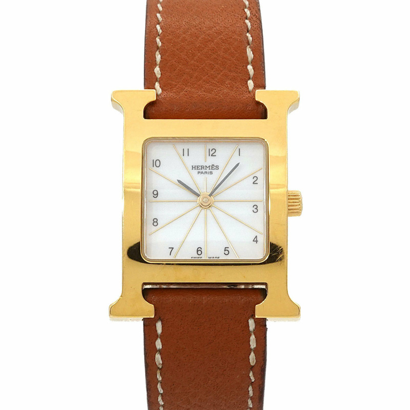 愛馬仕 H-Watch HH1 201 女士腕錶 白色石英錶-0