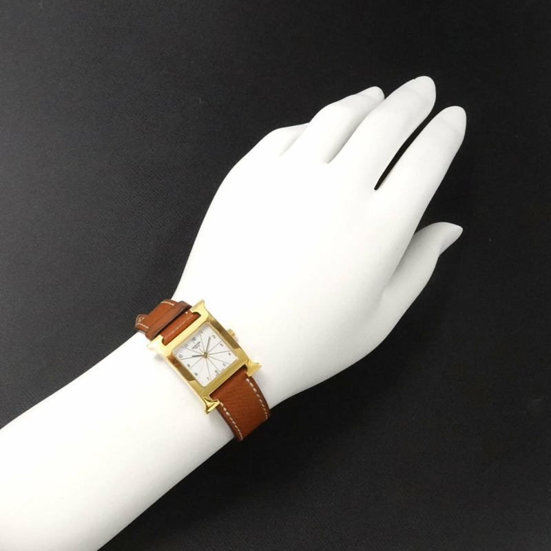 愛馬仕 H-Watch HH1 201 女士腕錶 白色石英錶-3