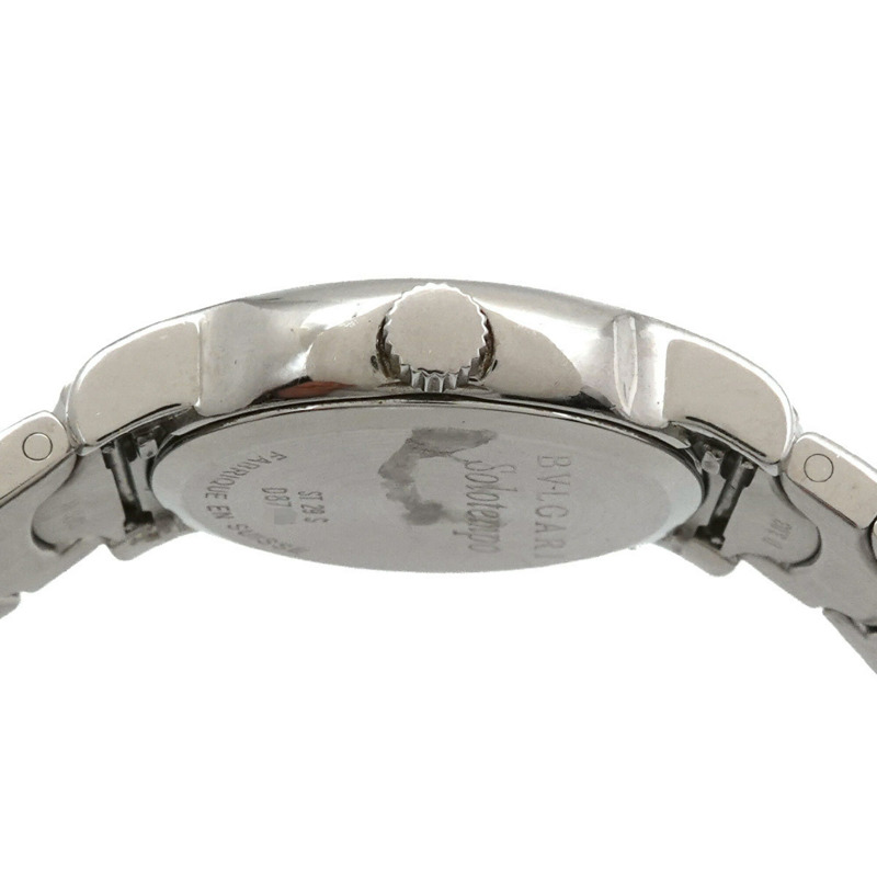 寶格麗 BVLGARI Solo Tempo ST29S 10P 鑽石女士腕錶 日期銀色 石英 tempo-4