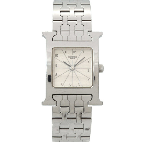 愛馬仕 H-Watch HH1 210 女士腕錶 銀色石英錶 H
