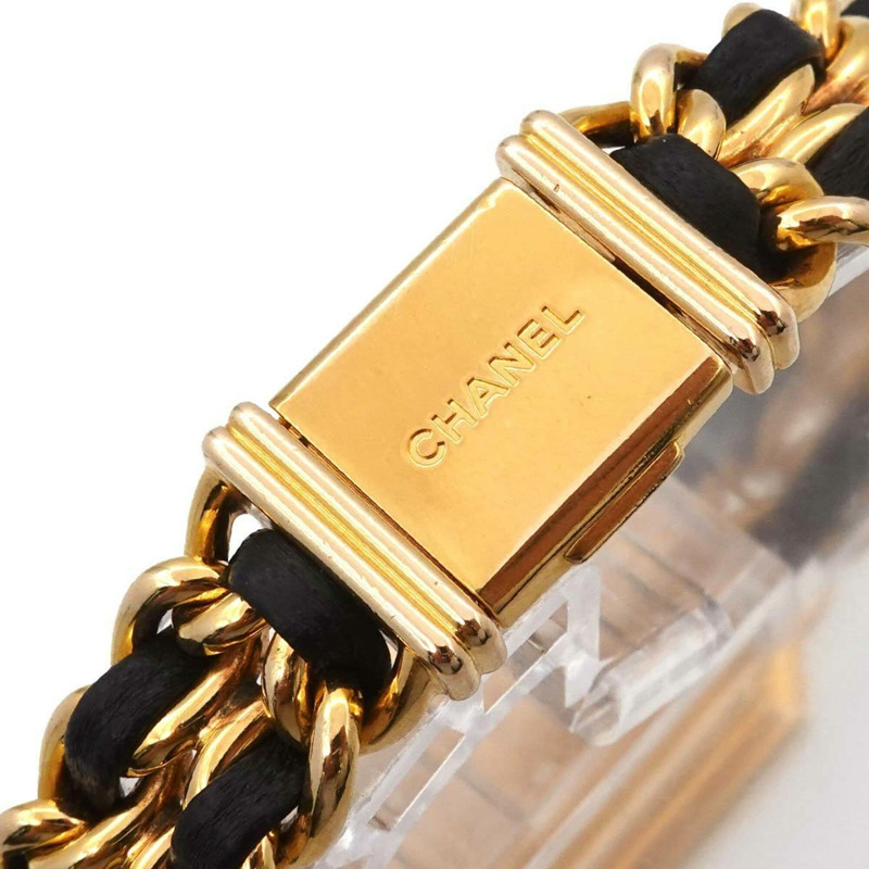 香奈兒 Premiere H0001 女士腕錶，M 碼，黑色和金色，石英機芯。-5