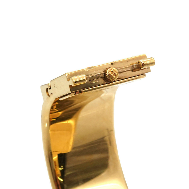 愛馬仕 HERMES Loquet LO1 201 手鐲腕錶 女士腕錶 琺瑯彩金石英錶-4