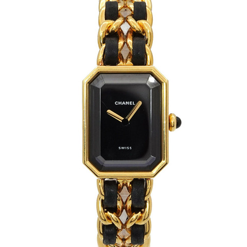 香奈兒 Premiere H0001 女士腕錶，M 碼，黑色和金色，石英機芯。