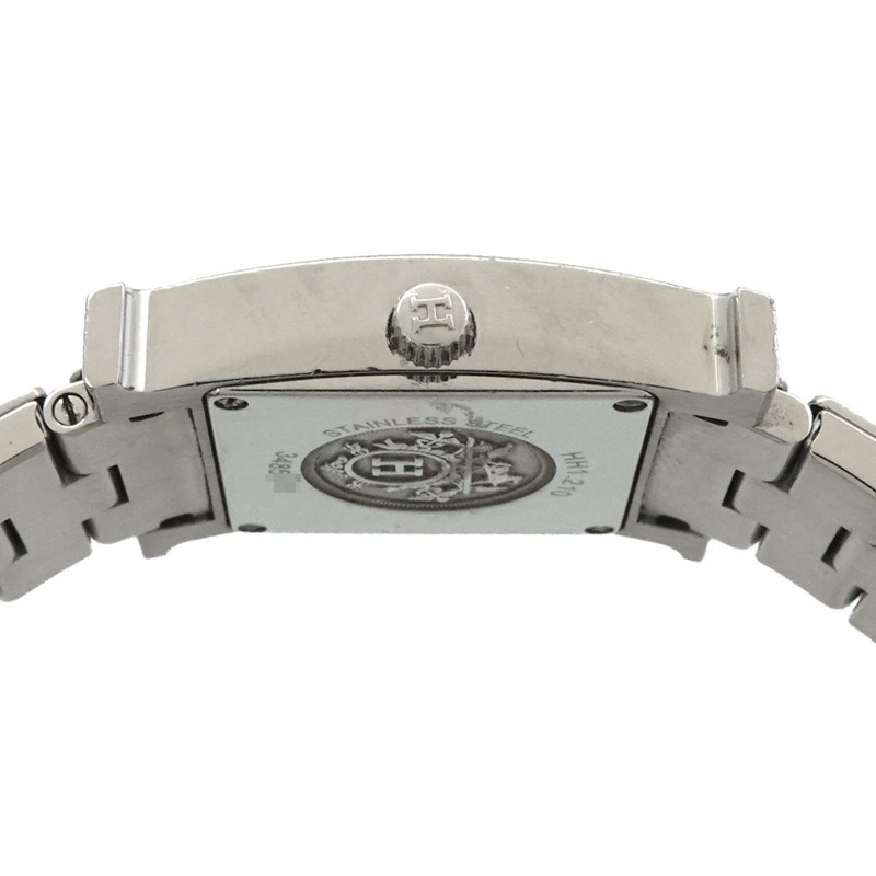 愛馬仕 H-Watch HH1 210 女士腕錶 12P 鑲鑽 白色錶殼 石英錶 H-5