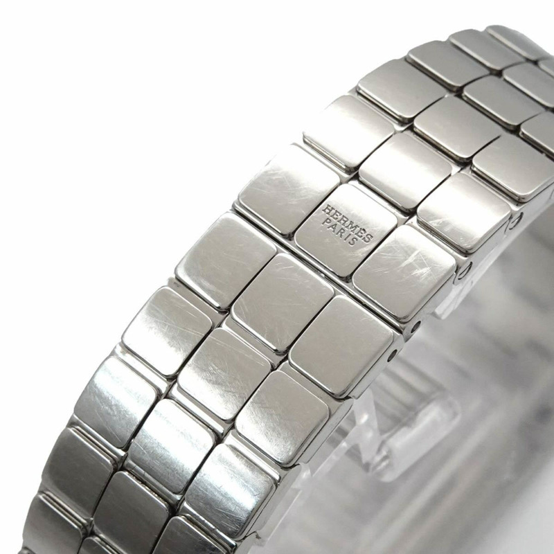 愛馬仕 H-Watch HH1 210 女士腕錶 12P 鑲鑽 白色錶殼 石英錶 H-6