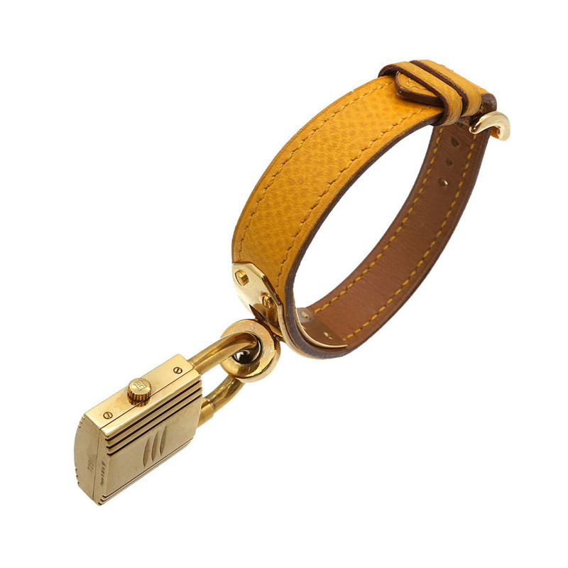 愛馬仕凱莉女士腕錶，白色石英錶，帶掛鎖-5