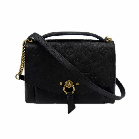 路易威登 (LOUIS VUITTON) Monogram Empreinte Blanche BB Noir M43624 女士單肩包，黑/藍小牛皮