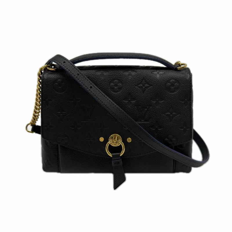 路易威登 (LOUIS VUITTON) Monogram Empreinte Blanche BB Noir M43624 女士單肩包，黑/藍小牛皮-0