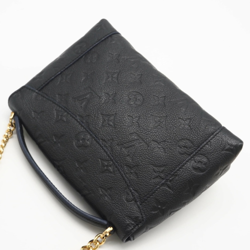 路易威登 (LOUIS VUITTON) Monogram Empreinte Blanche BB Noir M43624 女士單肩包，黑/藍小牛皮-1