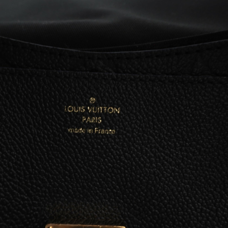 路易威登 (LOUIS VUITTON) Monogram Empreinte Blanche BB Noir M43624 女士單肩包，黑/藍小牛皮-15