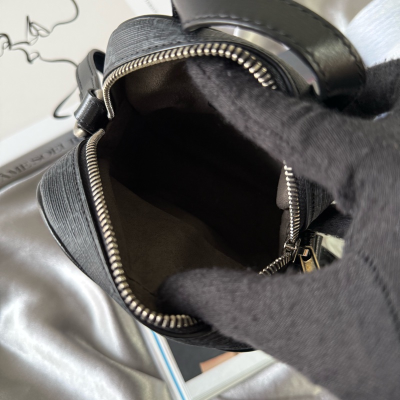 Interlocking G 標誌迷你拉鍊二用包(黑灰色)-6