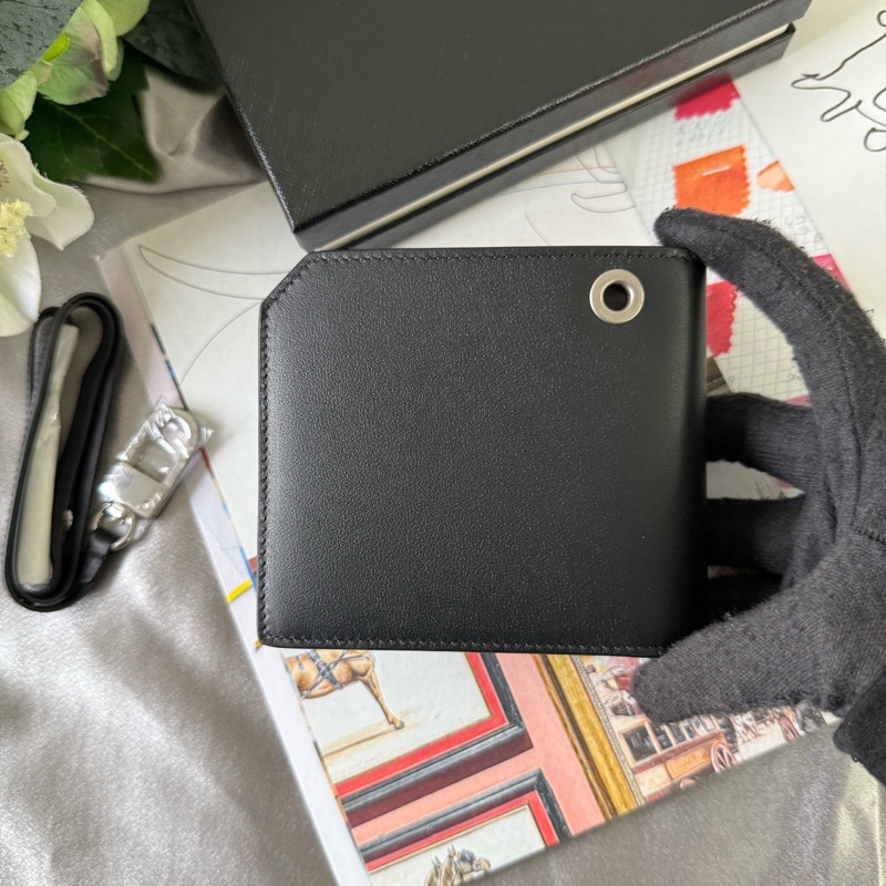 Meisterstuck 大班系列附掛繩6卡對開短夾(黑色)-3