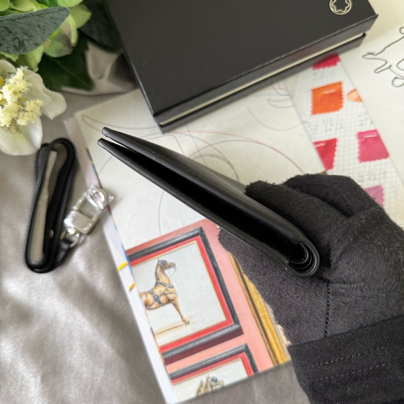 Meisterstuck 大班系列附掛繩6卡對開短夾(黑色)-4