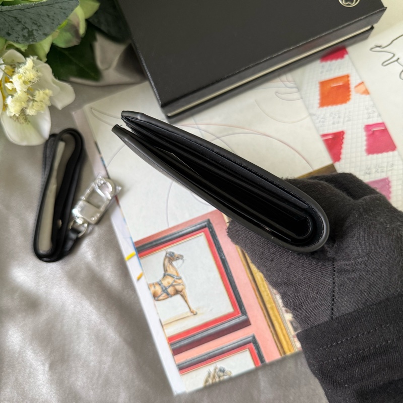 Meisterstuck 大班系列附掛繩6卡對開短夾(黑色)-5