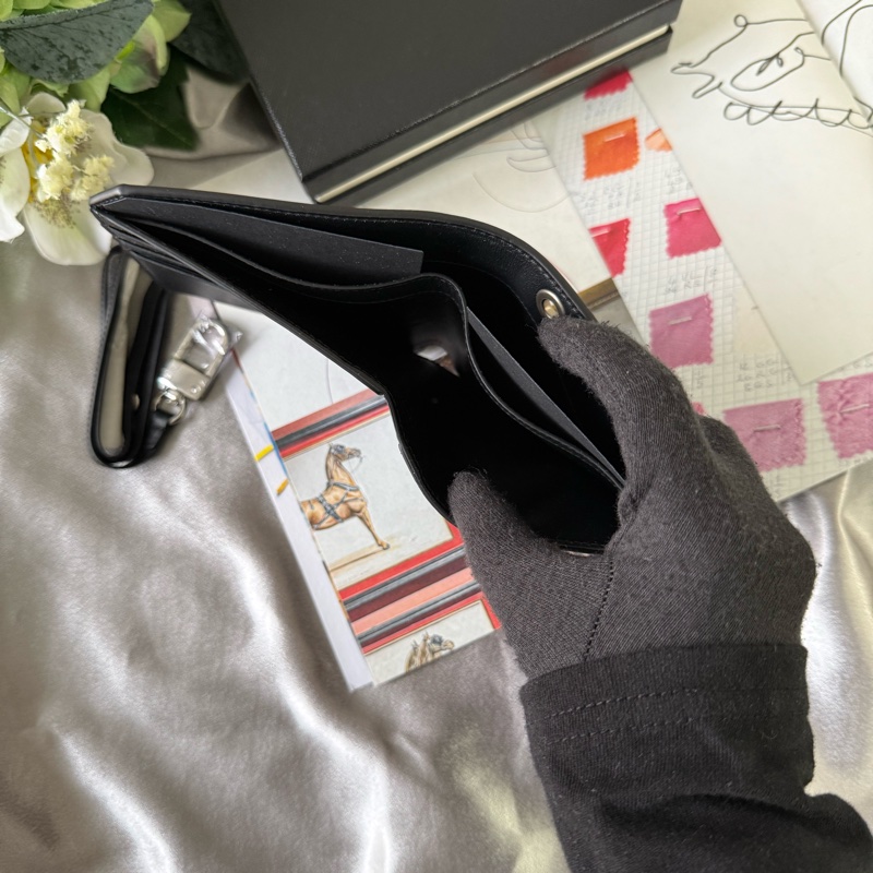 Meisterstuck 大班系列附掛繩6卡對開短夾(黑色)-7