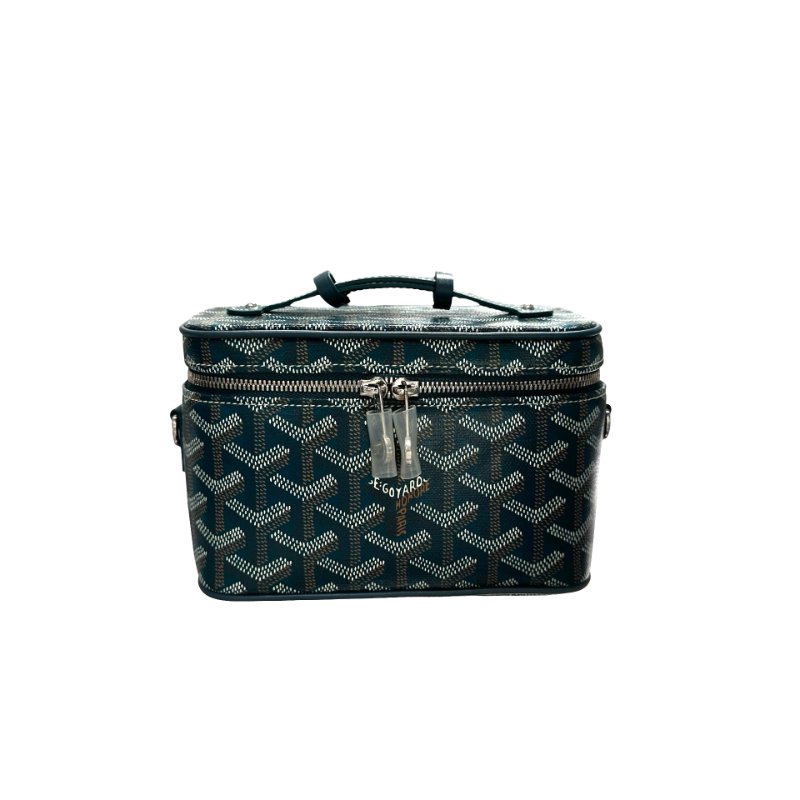 Used GOYARD Vanity case Shoulder Bag Green PHW-1