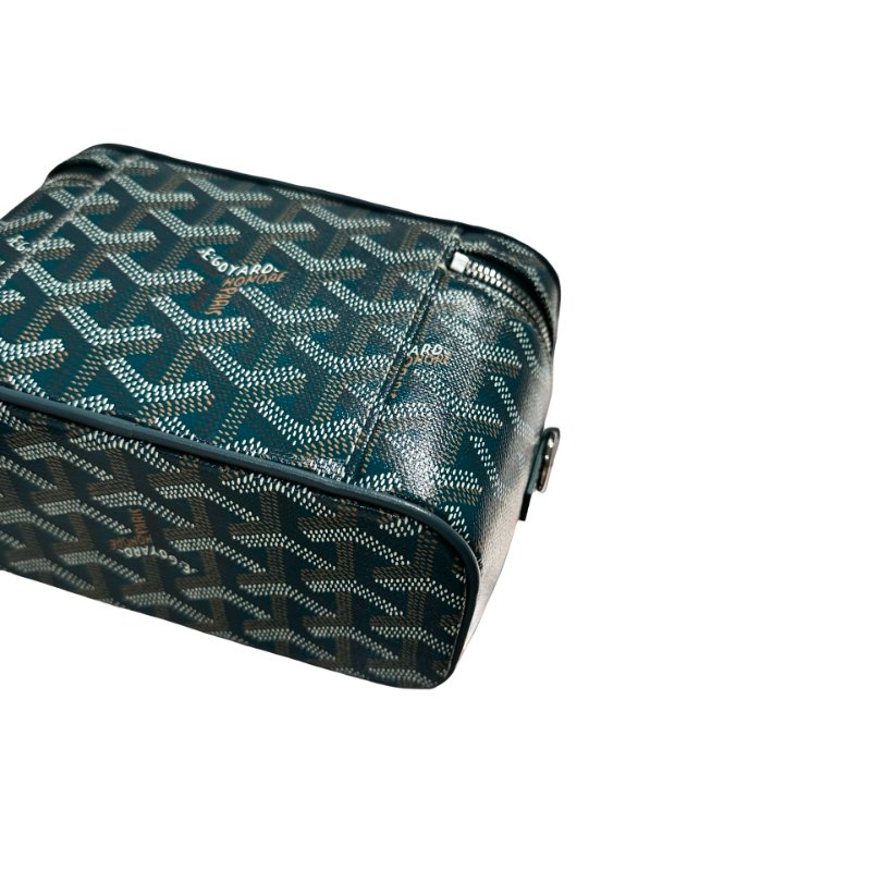 Used GOYARD Vanity case Shoulder Bag Green PHW-14