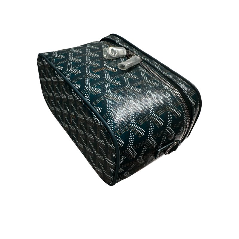 Used GOYARD Vanity case Shoulder Bag Green PHW-15