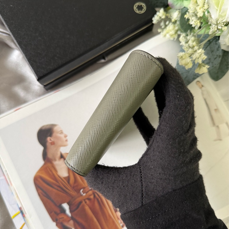 匠心系列防刮牛皮對開8卡短夾(灰色)-2